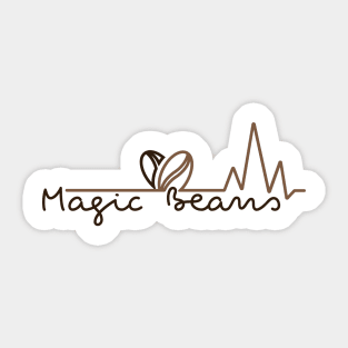 "Magic beans" coffee design Sticker